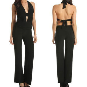 New Sassy Jumpsuit back halter black color